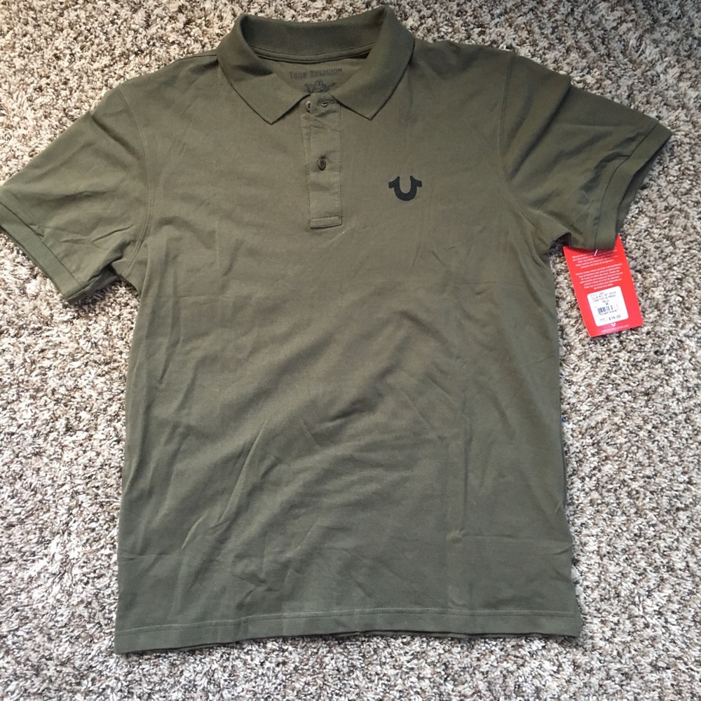True Religion “Crafted With Care” Polo Men Medium